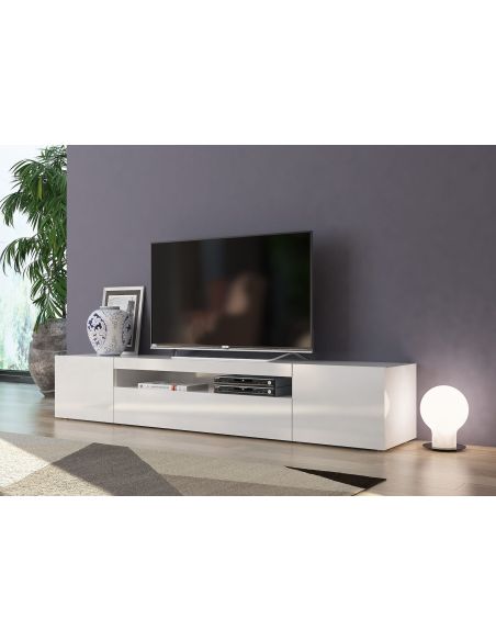 Mobile porta TV in legno L200 cm Bandol White Mobile porta TV in legno L200 cm Bandol White