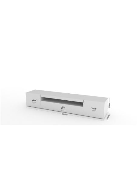 Mobile porta TV in legno L200 cm Bandol White Mobile porta TV in legno L200 cm Bandol White