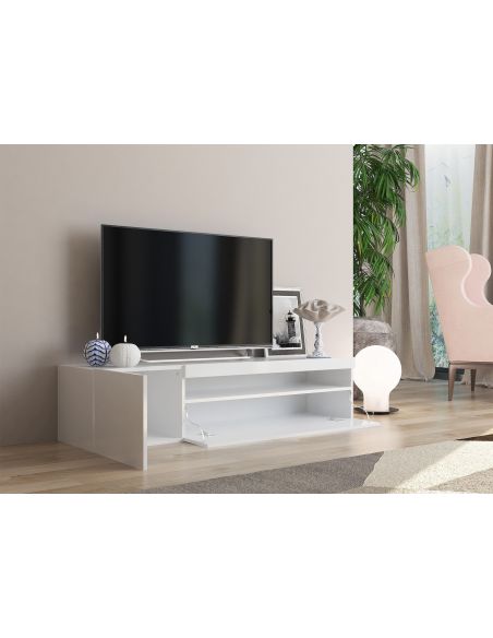 Base porta TV in legno 150 cm Bandol White