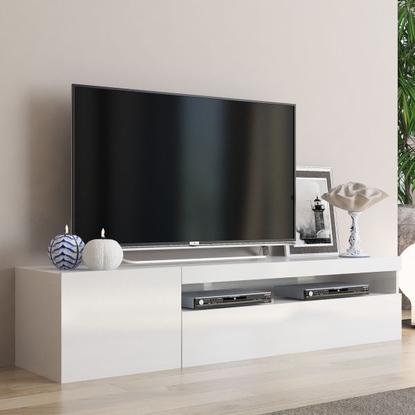 Base porta TV in legno 150 cm Bandol White