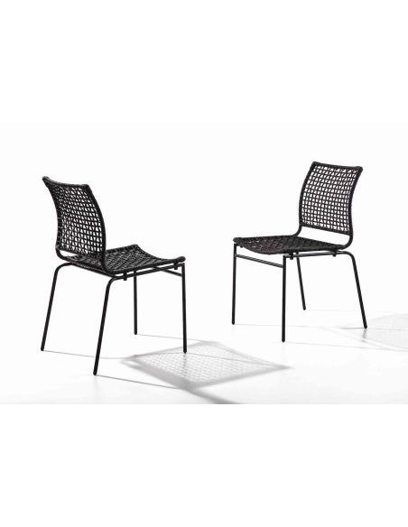 Sedie impilabili in corda di juta intrecciata Apollonia Sedie impilabili in corda di juta intrecciata Apollonia