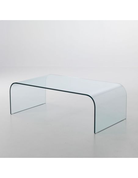 Tavolino rettangolare in vetro curvato Stefan Plus Tavolino rettangolare in vetro curvato Stefan Plus