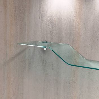 Mensola in vetro curvato trasparente Boa 2