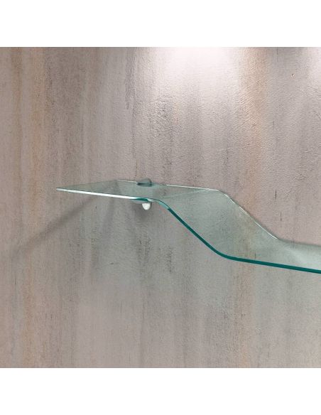 Mensola in vetro curvato trasparente Boa Mensola in vetro curvato trasparente Boa