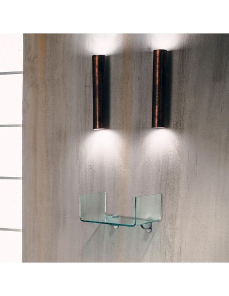 Coppia mensole in vetro curvato trasparente U2