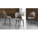 Set 4 sedie imbottite design moderno Dimitra Old Grey