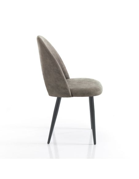 Set 4 sedie imbottite design moderno Dimitra Old Grey