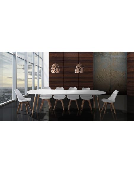 Set 4 sedie design moderno Kirby Evo Wood White Set 4 sedie design moderno Kirby Evo Wood White