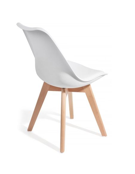 Set 4 sedie design moderno Kirby Evo Wood White Set 4 sedie design moderno Kirby Evo Wood White