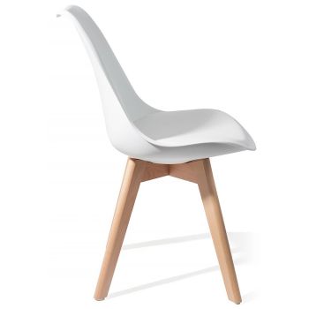 Set 4 sedie design moderno Kirby Evo Wood White 2