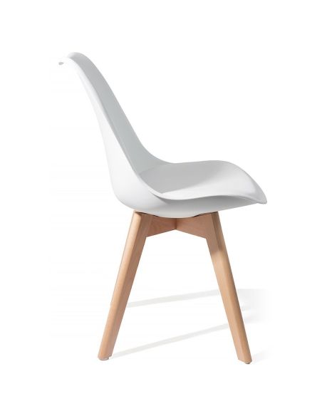 Set 4 sedie design moderno Kirby Evo Wood White Set 4 sedie design moderno Kirby Evo Wood White