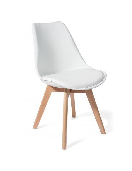 Set 4 sedie design moderno Kirby Evo Wood White Set 4 sedie design moderno Kirby Evo Wood White