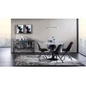 Set 4 sedie cucina moderne in ecopelle Kirby Slim Black