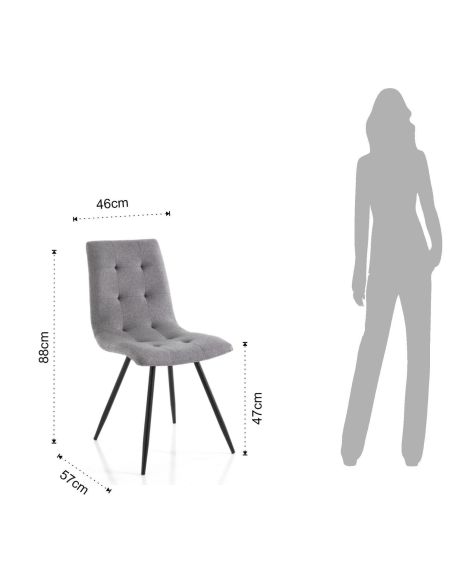 Set 4 sedie imbottite moderne Nayara