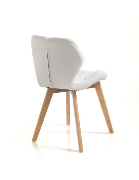 Coppia sedie imbottite per sala da pranzo Eleanor White