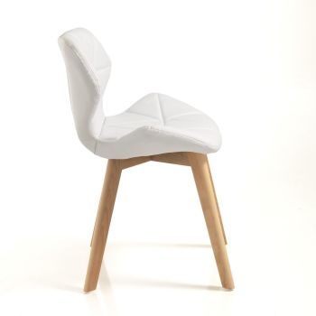 Coppia sedie imbottite per sala da pranzo Eleanor White 2