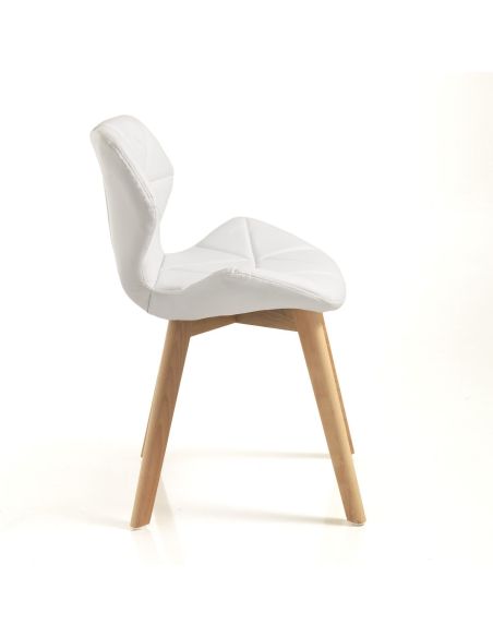 Coppia sedie imbottite per sala da pranzo Eleanor White