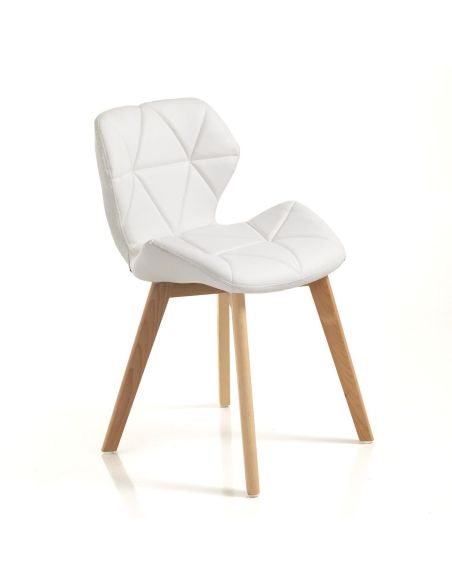 Coppia sedie imbottite per sala da pranzo Eleanor White