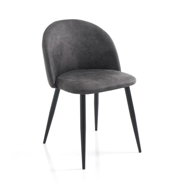Set 4 sedie imbottite design moderno Innuendo Grey