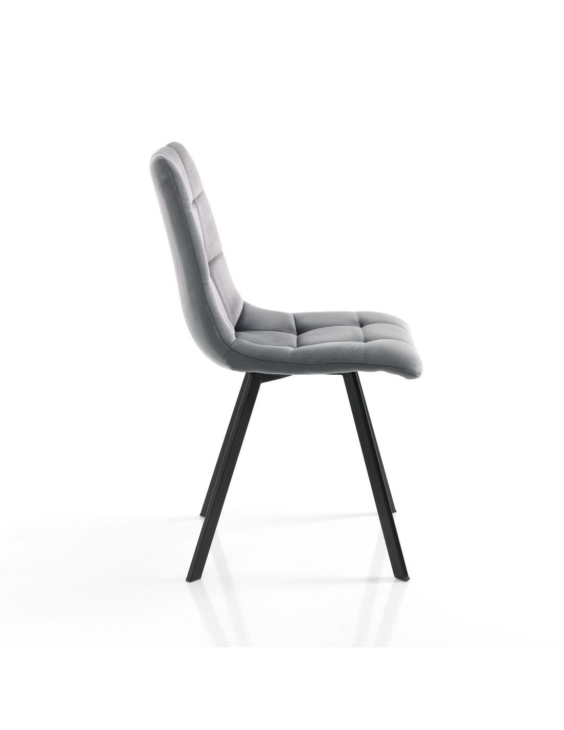 Set 4 sedie moderne imbottite Miracle Grey
