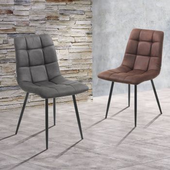 Set 4 sedie imbottite da cucina Miracle Old Grey 2
