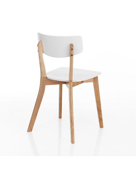 Coppia sedie moderne in legno Talking White