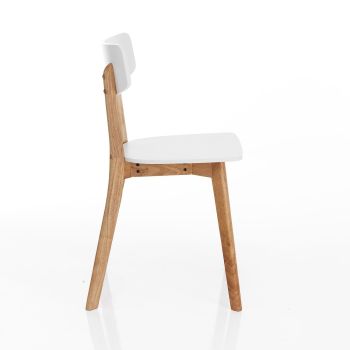Coppia sedie moderne in legno Talking White 2