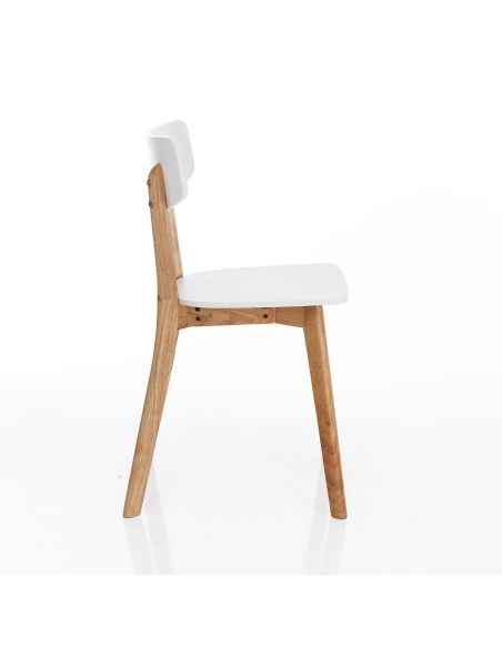 Coppia sedie moderne in legno Talking White
