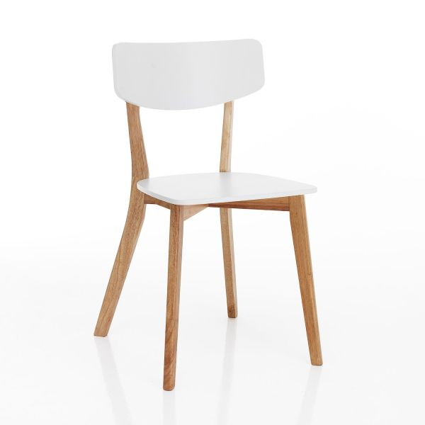 Coppia sedie moderne in legno Talking White