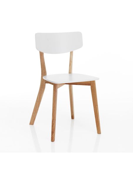 Coppia sedie moderne in legno Talking White