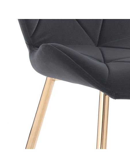 Set 4 sedie imbottite da cucina Eleanor New Grey