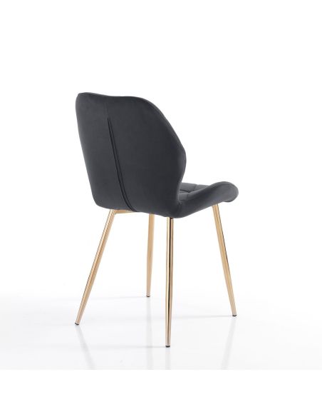 Set 4 sedie imbottite da cucina Eleanor New Grey