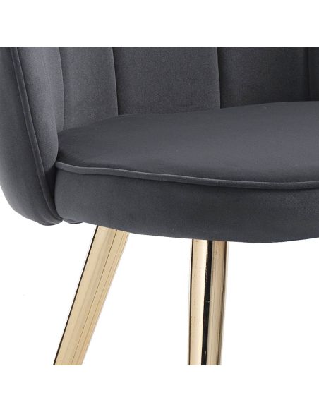 Set 4 sedie imbottite moderne Santiago Grey