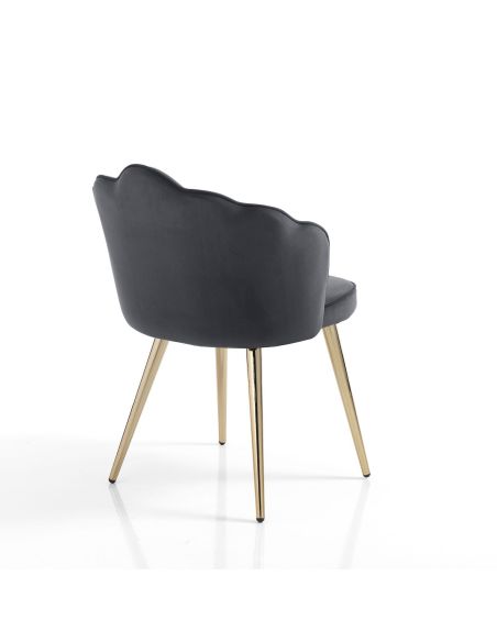 Set 4 sedie imbottite moderne Santiago Grey