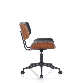 Poltrona da ufficio in legno e pelle sintetica Once-B 2