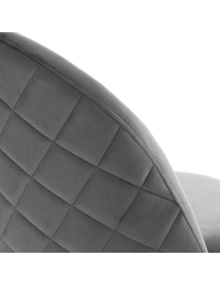 Set 4 sedie imbottite per cucina o sala pranzo While Grey