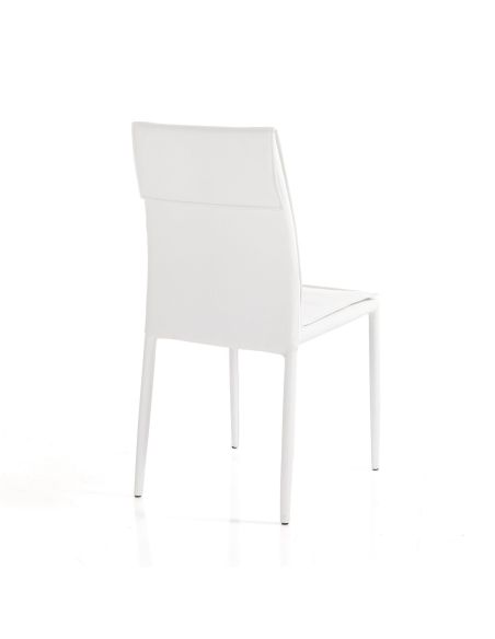 Set 4 sedie impilabili design moderno Drummor White