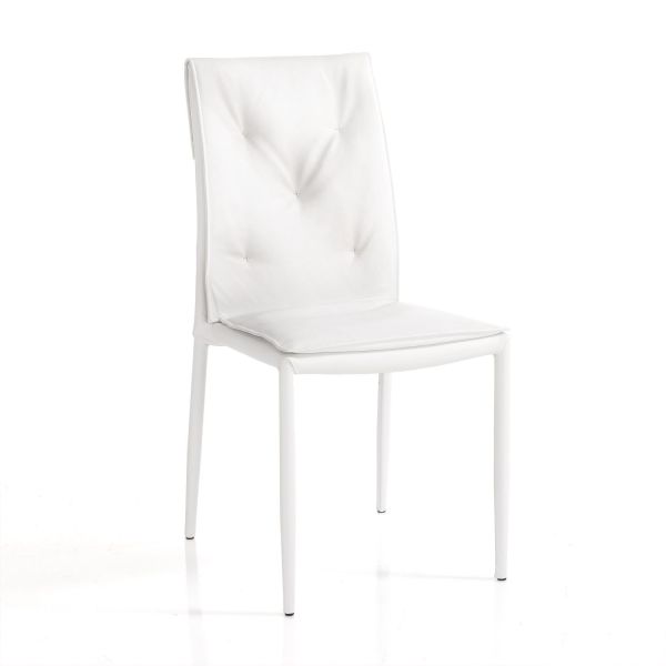 Set 4 sedie impilabili design moderno Drummor White