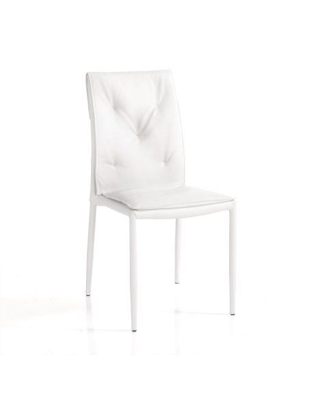 Set 4 sedie impilabili design moderno Drummor White