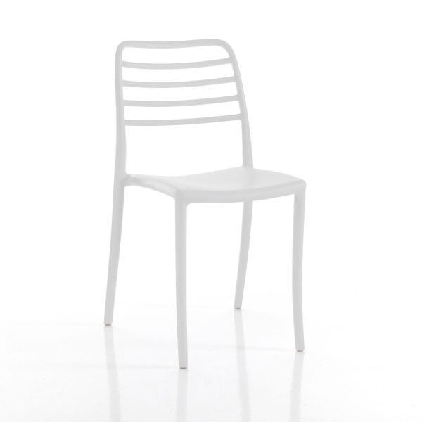 Set 4 sedie impilabili per interno o esterno Sippo White