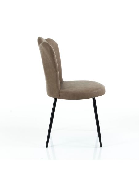 Set 4 sedie imbottite per sala da pranzo Tarja Sand