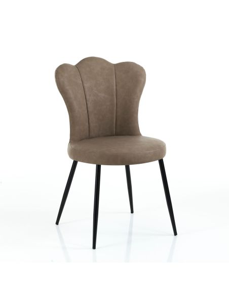 Set 4 sedie imbottite per sala da pranzo Tarja Sand