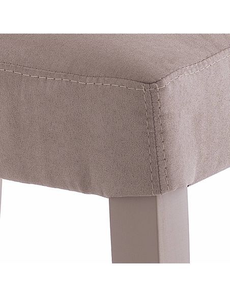 Coppia sedie da cucina imbottite Vona Taupe