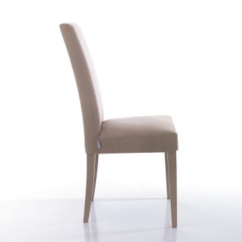 Coppia sedie da cucina imbottite Vona Taupe 2