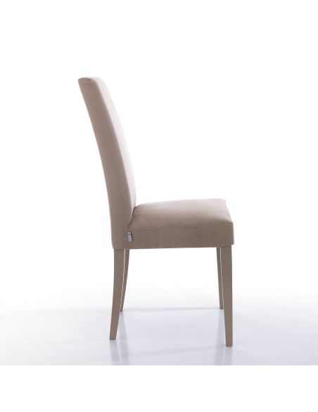 Coppia sedie da cucina imbottite Vona Taupe