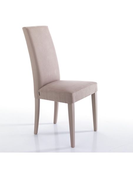 Coppia sedie da cucina imbottite Vona Taupe
