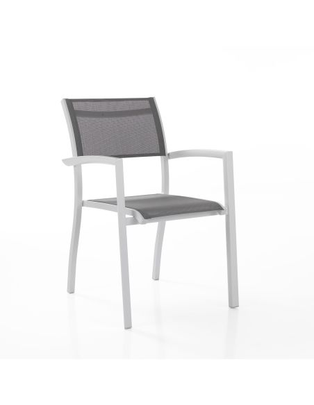 Coppia sedie da giardino con braccioli Xena