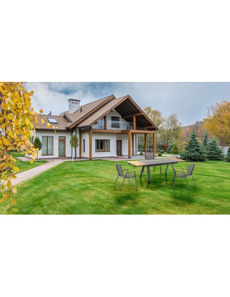 Coppia sedie con braccioli impilabili da giardino Nicoline