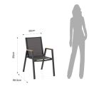 Coppia sedie con braccioli impilabili da giardino Nicoline