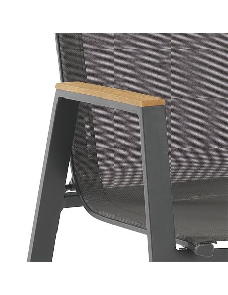 Coppia sedie con braccioli impilabili da giardino Nicoline